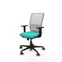 PIQUERAS Y CRESPO Silla de oficina Haches Turquesa y Blanco