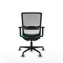PIQUERAS Y CRESPO Silla de oficina Haches Turquesa y Blanco