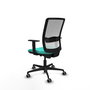 PIQUERAS Y CRESPO Silla de oficina Haches Turquesa y Blanco
