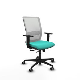 PIQUERAS Y CRESPO Silla de oficina Haches Turquesa y Blanco
