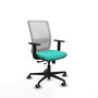 PIQUERAS Y CRESPO Silla de oficina Haches Turquesa y Blanco