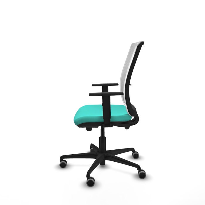 PIQUERAS Y CRESPO Silla de oficina Haches Turquesa y Blanco
