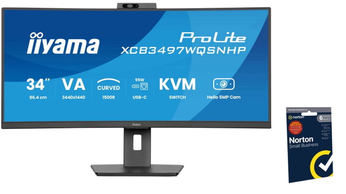 iiyama ProLite XCB3497WQSNPH-B1 34'' UWQHD 120Hz VA 0.4ms iiyama ProLite XCB3497WQSNPH-B1 34'' UWQHD 120Hz VA 0.4ms