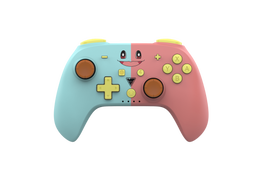 Dragonshock PopTop Gamepad Inalámbrico Bluetooth Analógico/Digital para Nintendo Switch y PC - 6 Ejes, Turbo, Batería Recargable, en Azul, Rosa, Amarillo, Marrón (160365)