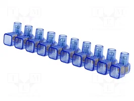 BM GROUP Bloque de bornas de alimentación azul 450V 10 bornas