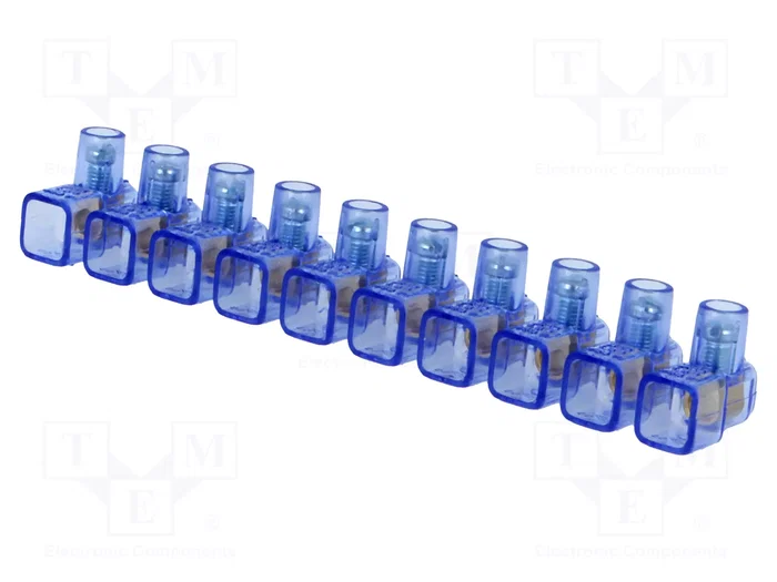 BM GROUP Bloque de bornas de alimentación azul 450V 10 bornas BM GROUP Bloque de bornas de alimentación azul 450V 10 bornas