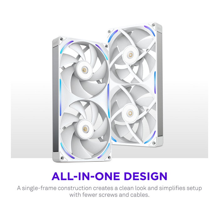 NZXT F280X RGB Single-Frame Blanco