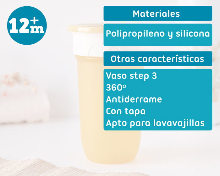 KioKids Vaso Step 3 Mostaza 300 mL +12 meses