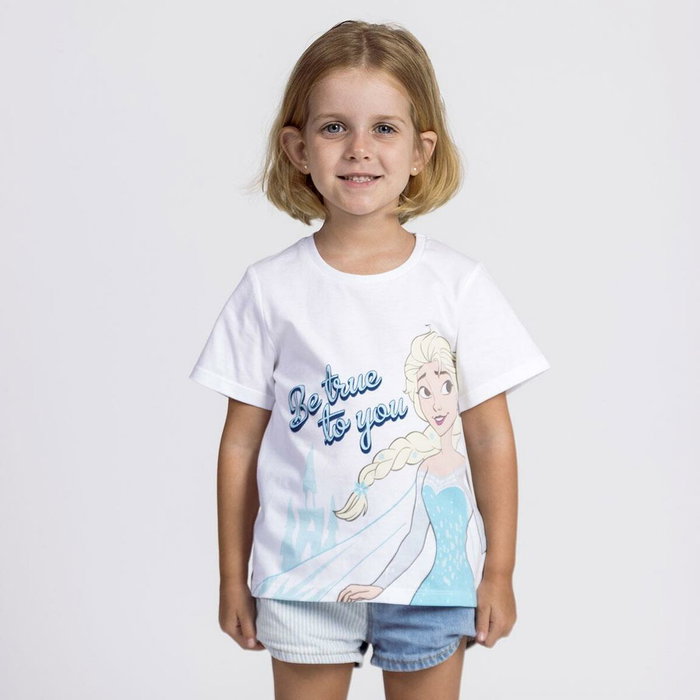 Cerdá Camiseta Corta Single Jersey Frozen 6 Años Blanco