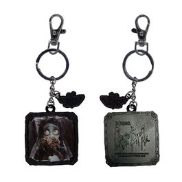 SD Toys Llavero Metálico Oficial La Novia Cadáver - Emily - Cuadrado Coleccionable