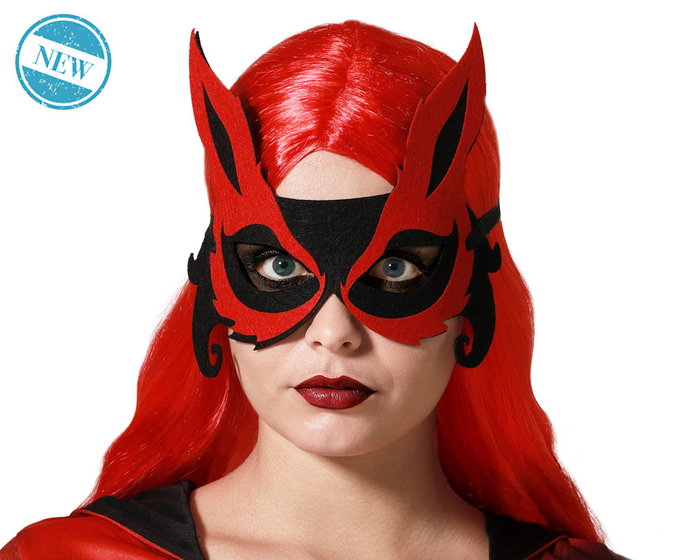 Antifaz Zorro Rojo y Negro 25 cm Diseño Elegante para Disfraces y Fiestas Antifaz Zorro Rojo y Negro 25 cm Diseño Elegante para Disfraces y Fiestas