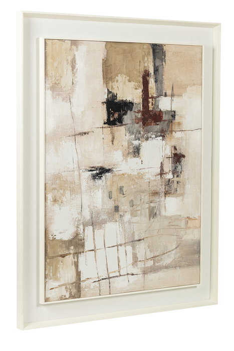 DKD Home Decor Cuadro Lienzo Pino 114x6x144 Abstracto Beige