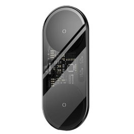 Baseus Cargador Inalámbrico Digital LED Display 2 en 1 20W Negro