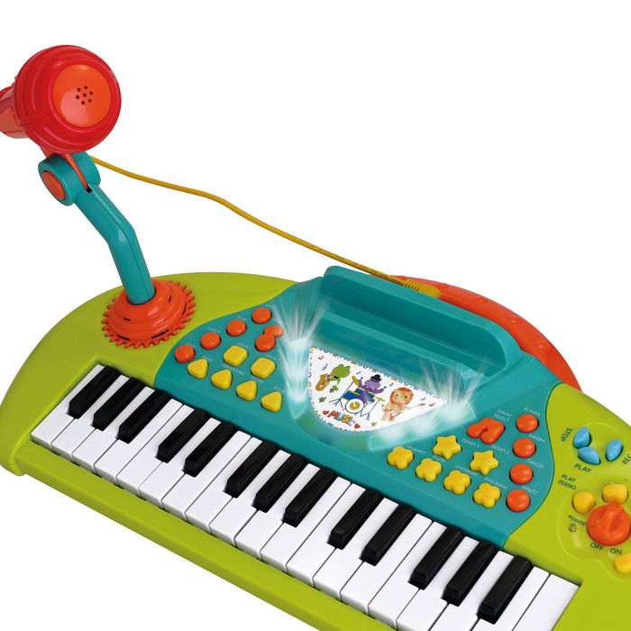 Tachan Piano Teclado LM7710 con Karaoke y Grabación para Niños de +2 Años, 32 Teclas, Luces, 8 Instrumentos y Ritmos