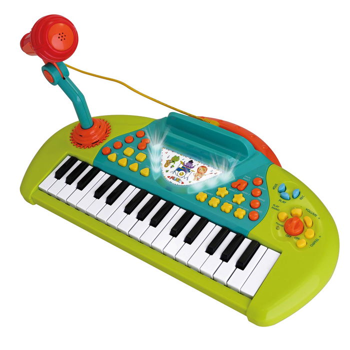 Tachan Piano Teclado LM7710 con Karaoke y Grabación para Niños de +2 Años, 32 Teclas, Luces, 8 Instrumentos y Ritmos