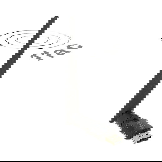 DeLOCK 12462 Adaptador USB WLAN Doble Banda 2.4G/5G, Wi-Fi 5 (802.11ac) hasta 433 Mbps, USB 2.0, Antena Externa, Negro DeLOCK 12462 Adaptador USB WLAN Doble Banda 2.4G/5G, Wi-Fi 5 (802.11ac) hasta 433 Mbps, USB 2.0, Antena Externa, Negro