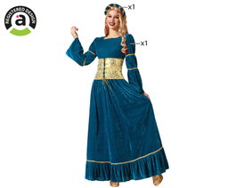 Disfraz Reina Medieval Vestido Azul Mujer Adulto