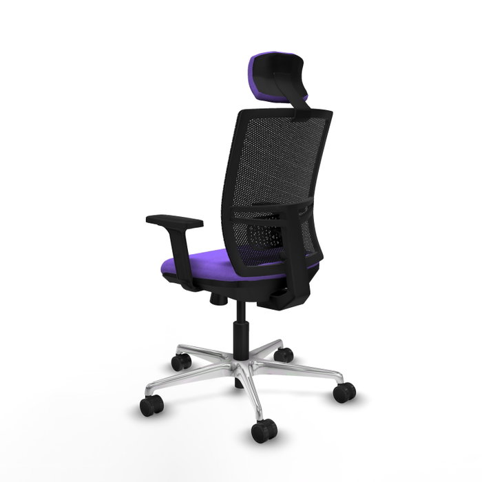 PIQUERAS Y CRESPO Silla de oficina Yunquera con mecanismo Sincro/Traslack, Lila y Negro PIQUERAS Y CRESPO Silla de oficina Yunquera con mecanismo Sincro/Traslack, Lila y Negro