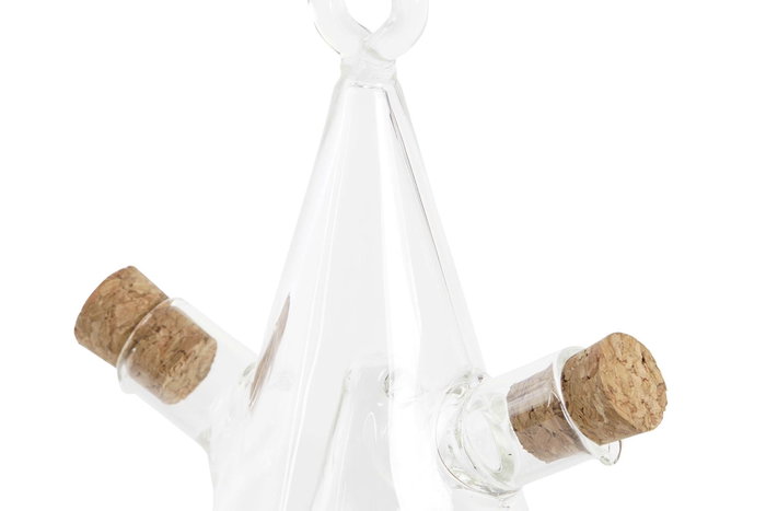 DKD Home Decor Aceitera y Vinagrera de Borosilicato y Corcho, 300 ml DKD Home Decor Aceitera y Vinagrera de Borosilicato y Corcho, 300 ml