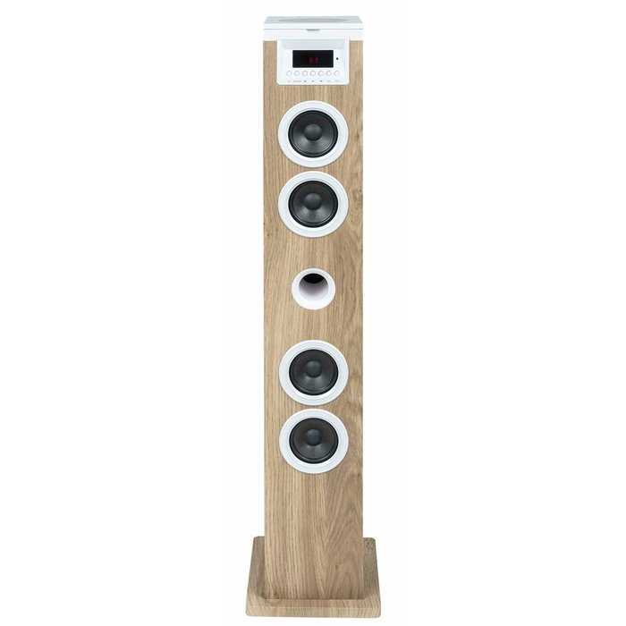 Thomson Altavoz torre DS121CD 60W Bluetooth/CD/USB/SD/Radio FM Blanco/Madera