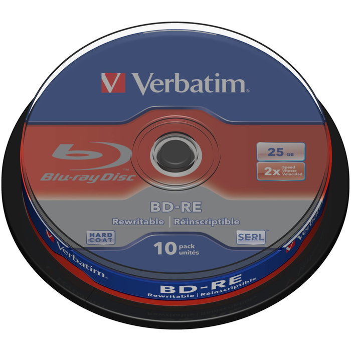 Verbatim BD-RE Blu-Ray 25GB 2x (10 unidades) Verbatim BD-RE Blu-Ray 25GB 2x (10 unidades)