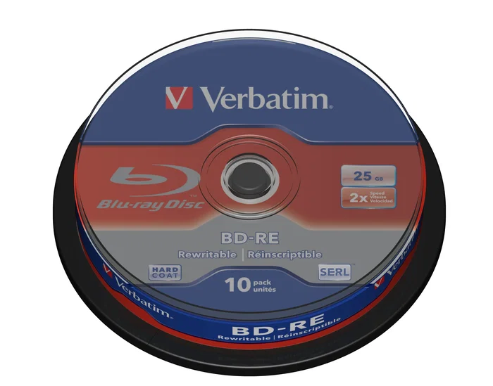 Verbatim BD-RE 25GB 2x - 10 Unidades en Spindle - Single Layer - Verb. Ref: BD-RE SL 25GB 2x 10 Pack Spindle