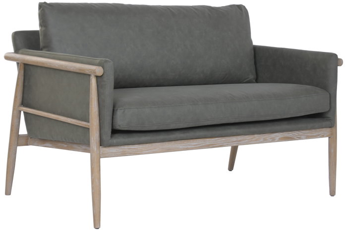 DKD Home Decor Sofá de Fresno y Poliéster con Acabado Decapé DKD Home Decor Sofá de Fresno y Poliéster con Acabado Decapé
