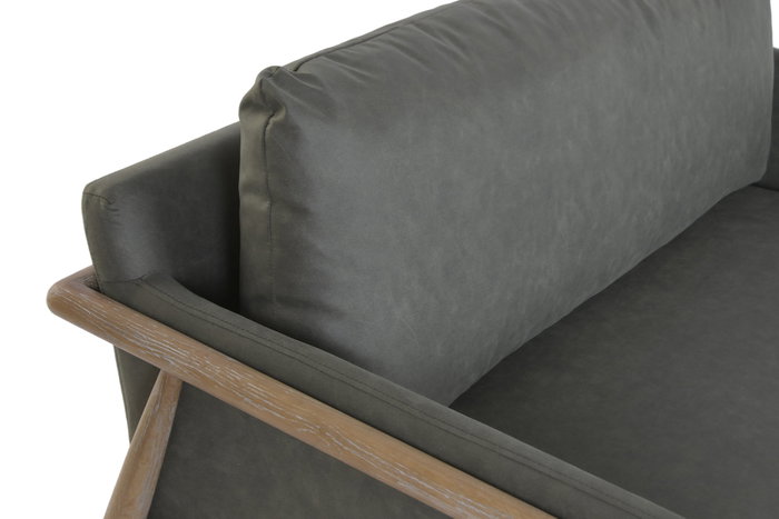 DKD Home Decor Sofá de Fresno y Poliéster con Acabado Decapé DKD Home Decor Sofá de Fresno y Poliéster con Acabado Decapé