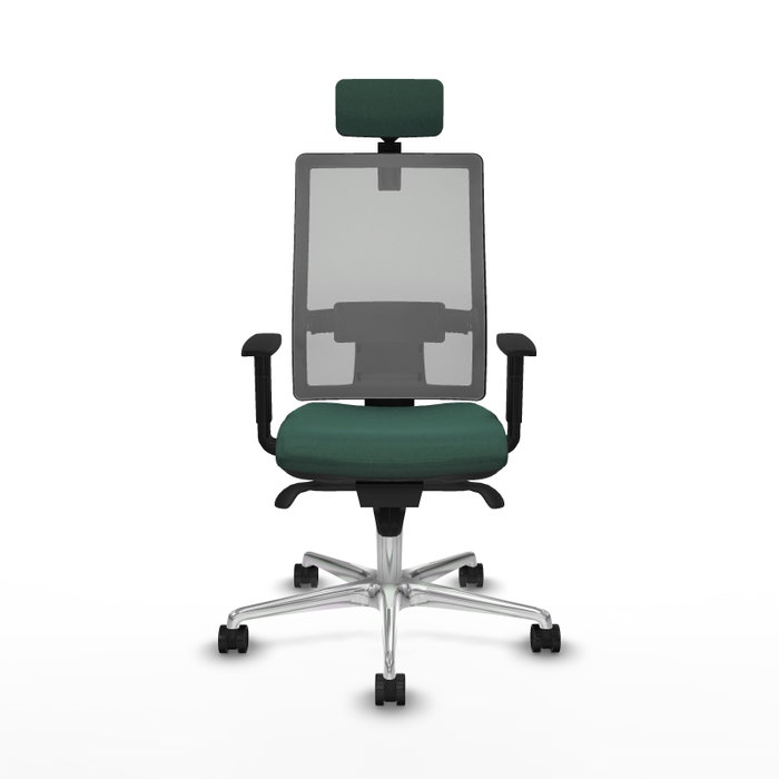 PIQUERAS Y CRESPO Silla de oficina Horna con mecanismo Sincro, Verde botella y Gris PIQUERAS Y CRESPO Silla de oficina Horna con mecanismo Sincro, Verde botella y Gris