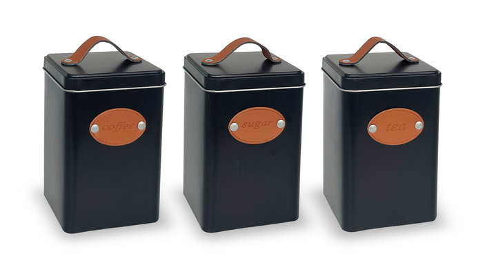 Quttin Bote Cocina Metal Cuadrado 3-Surt Medidas 10x10x17-19 cm (18 Unidades)