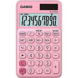Casio Calculadora SL-310UC-PK de Oficina, 10 Dígitos, Rosa Claro