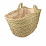 Basics Cesta oval forrada para leñero de esparto, 60 x 35 x 45 cm
