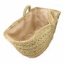 Basics Cesta oval forrada para leñero de esparto, 60 x 35 x 45 cm