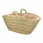 Basics Cesta oval forrada para leñero de esparto, 60 x 35 x 45 cm