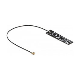 DeLOCK Antena GNSS GPS L1 L2 L5 BEIDOU GALILEO GLONASS, Omnidireccional 0-2 dBi FPC, Conector MHF Hembra, Frecuencias 1.575/1.602/1.176/1.227 GHz, Negro