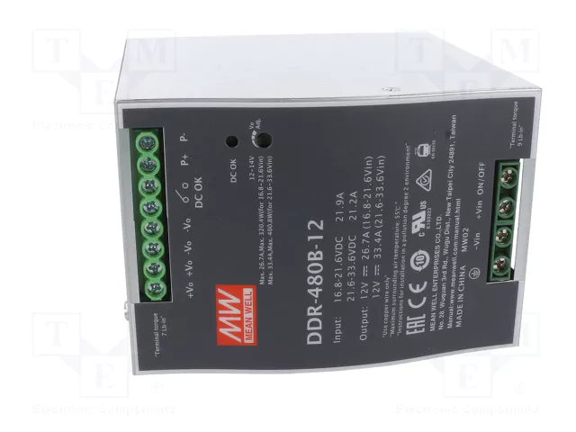 MEAN WELL DDR-480B-12 Convertidor DC/DC 400,8W 12VDC