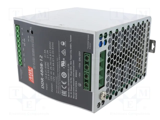 MEAN WELL DDR-480B-12 Convertidor DC/DC 400,8W 12VDC