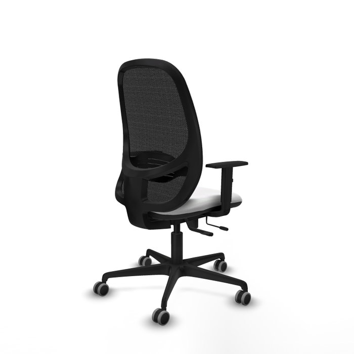 PIQUERAS Y CRESPO Silla de oficina Cilanco con mecanismo Sincro/Traslack, Tela Blanca y Malla Negra PIQUERAS Y CRESPO Silla de oficina Cilanco con mecanismo Sincro/Traslack, Tela Blanca y Malla Negra