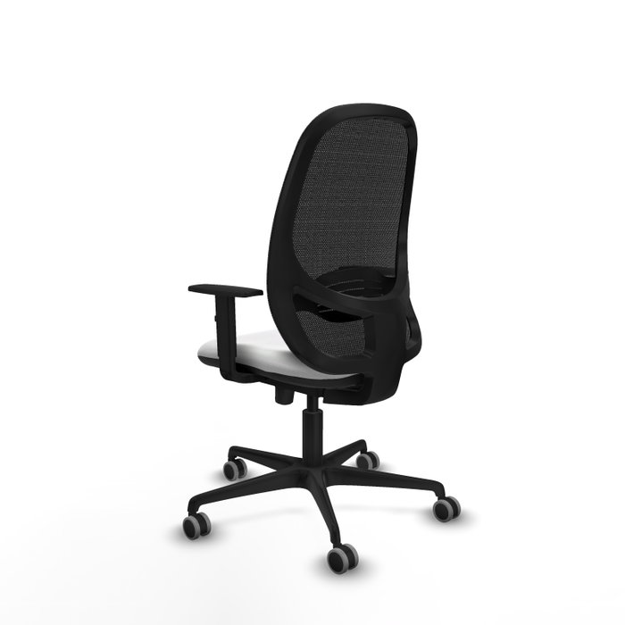 PIQUERAS Y CRESPO Silla de oficina Cilanco con mecanismo Sincro/Traslack, Tela Blanca y Malla Negra PIQUERAS Y CRESPO Silla de oficina Cilanco con mecanismo Sincro/Traslack, Tela Blanca y Malla Negra