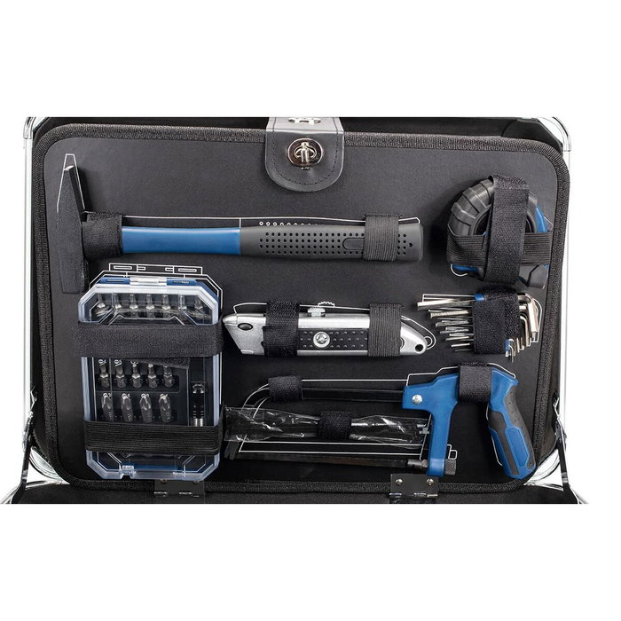 Scheppach Caja de herramientas TB150 con 101 piezas de cromo vanadio