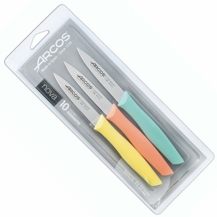 Arcos Serie Nova Cuchillos Mondadores Colores Surtidos, 3 uds.