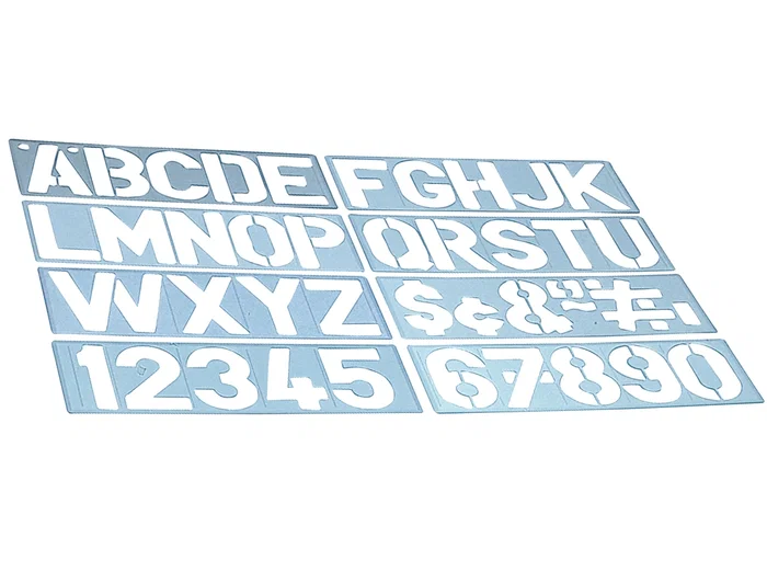 Liderpapel Plantilla de Rotulación con Letras y Números de 50 mm