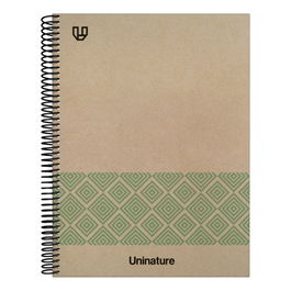 Uninature Cuaderno A4 Kraft Soft Tapa Dura 80 Hojas 90gr Liso Verde 88500420