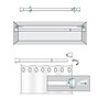 Cintacor Barra de Cortina Extensible a Presión Blanca, Sin Taladro, Ø2,8 - 2,5 x 120 - 210 cm, 6,3 kg Carga Máxima para Armarios y Estancias