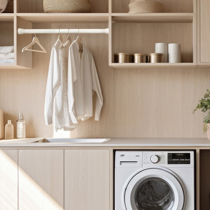 Cintacor Barra de Cortina Extensible a Presión Blanca, Sin Taladro, Ø2,8 - 2,5 x 120 - 210 cm, 6,3 kg Carga Máxima para Armarios y Estancias