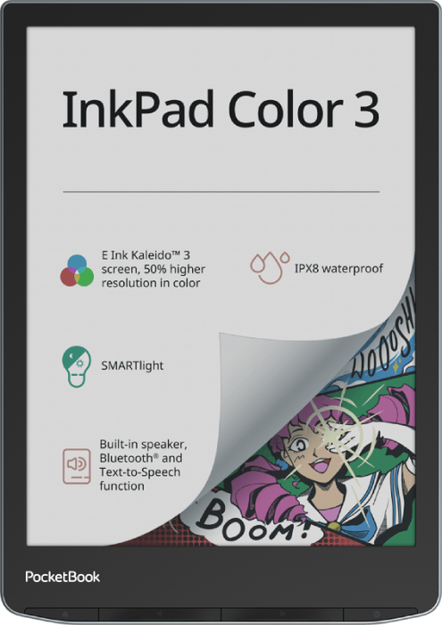 PocketBook InkPad Color 3 con pantalla de 7,8 pulgadas y 32 GB - Stormy Sea PocketBook InkPad Color 3 con pantalla de 7,8 pulgadas y 32 GB - Stormy Sea