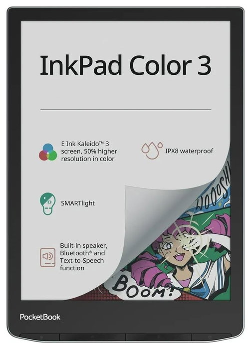 PocketBook InkPad Color 3 con pantalla de 7,8 pulgadas y 32 GB - Stormy Sea PocketBook InkPad Color 3 con pantalla de 7,8 pulgadas y 32 GB - Stormy Sea