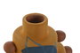 DKD Home Decor Portavelas Moderno Mostaza Azul Terracota Cerámica 8.3 x 7.7 x 11 cm (6 Unidades)