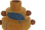 DKD Home Decor Portavelas Moderno Mostaza Azul Terracota Cerámica 8.3 x 7.7 x 11 cm (6 Unidades)