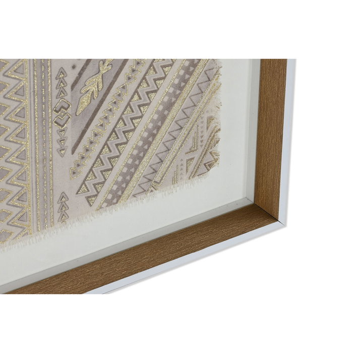 DKD Home Decor Cuadro Lienzo Yute 3D Surtido de 2 Unidades